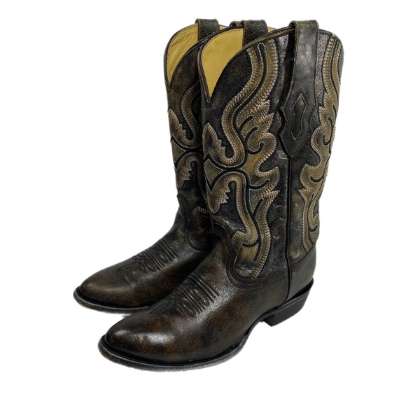 Corral Black Embroidered J Toe Men’s C3808 Leather Western Boot 8D - Picture 1 of 11